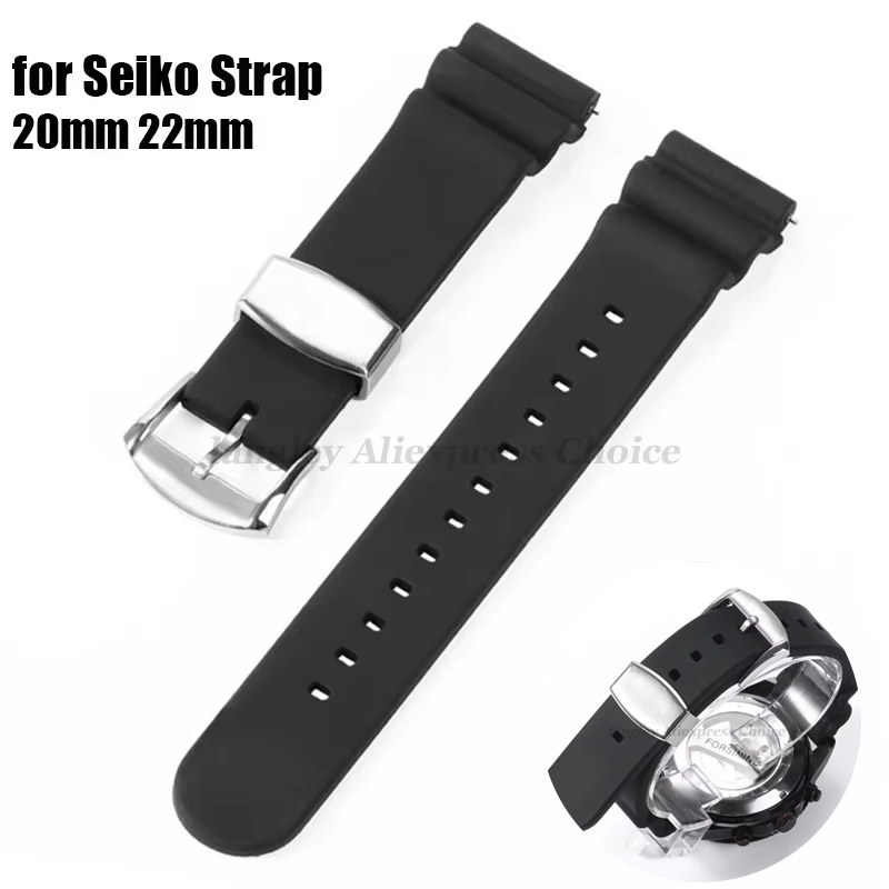 Rubber Strap Diver - 20 mm 22 mm siliconen horlogeband