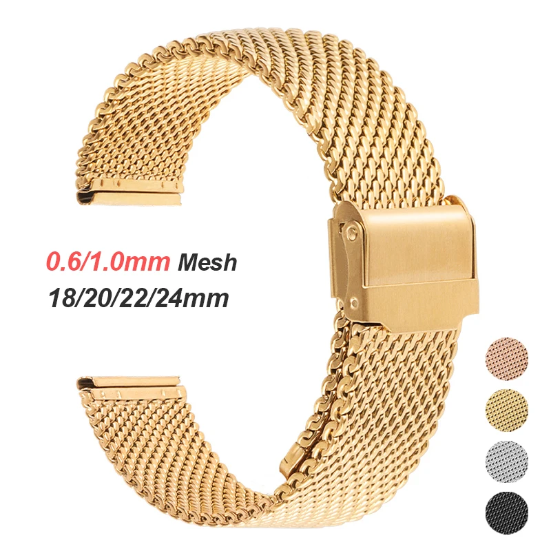 Mesh Strap Metal - 0,6 mm 1,0 mm Milanese mesh