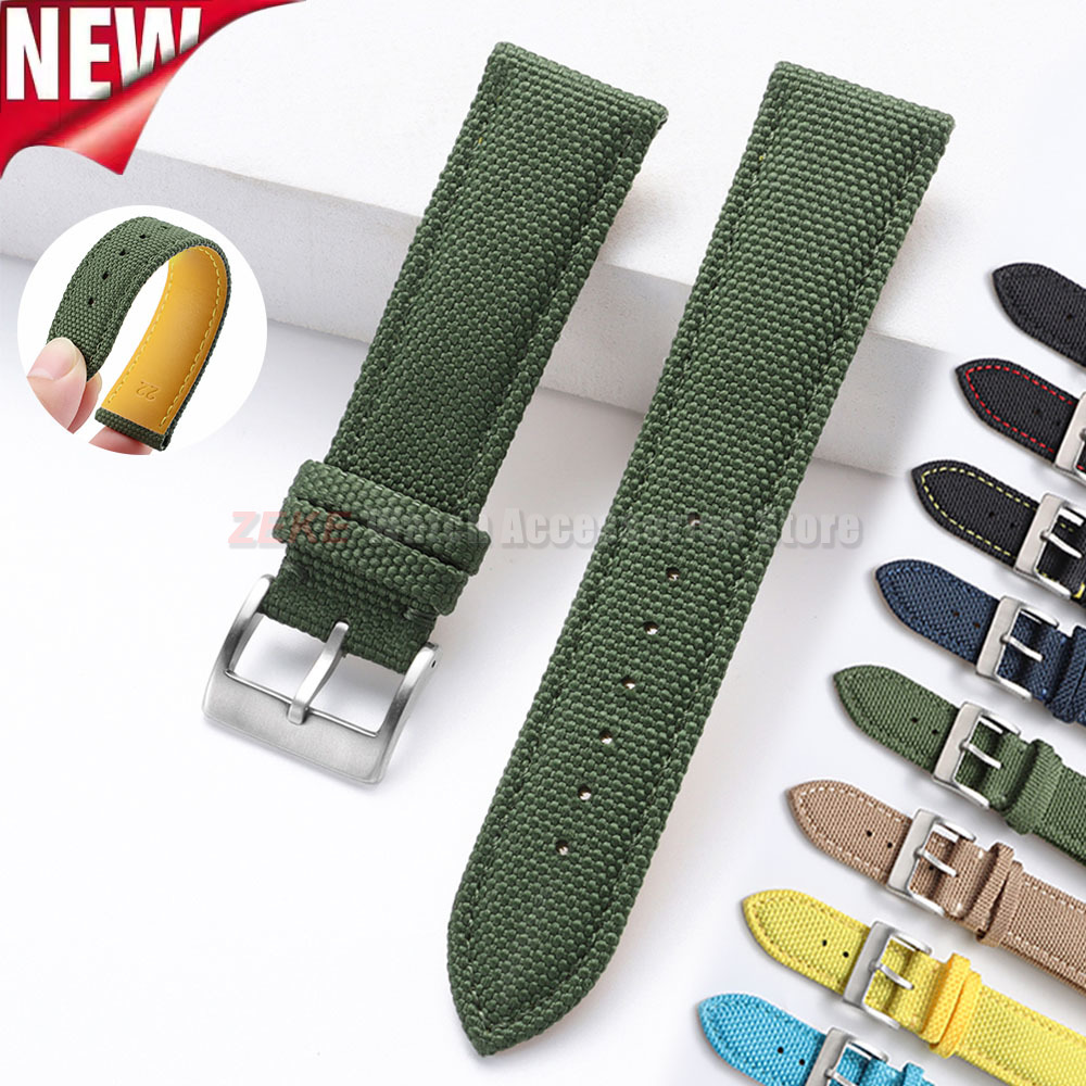 Leather Strap Quick Release - Waterdichte Zeildoek Horlogeband Nylon Lederen Horlogeband