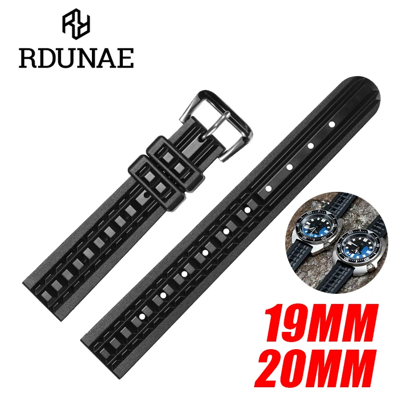 Rubber Strap Diver - RDUNAE Originele Fabriek heren Rubberen Horlogeband