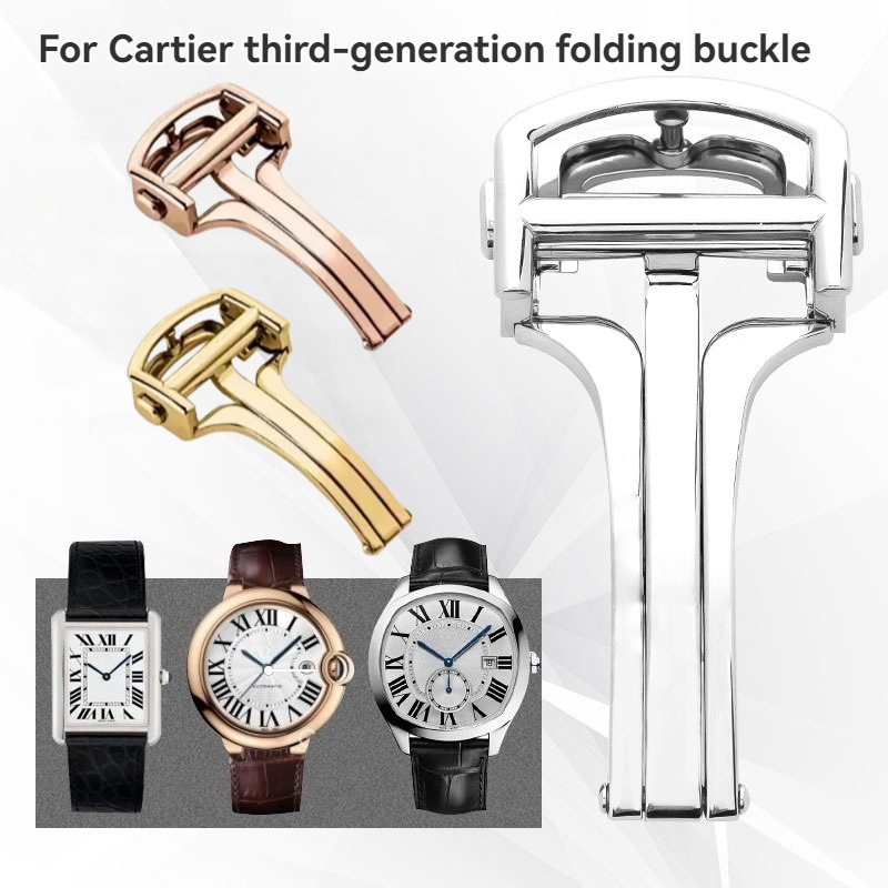 Cartier Watch Santos - 14mm 16mm 18mm Vouwgesp voor Cartier