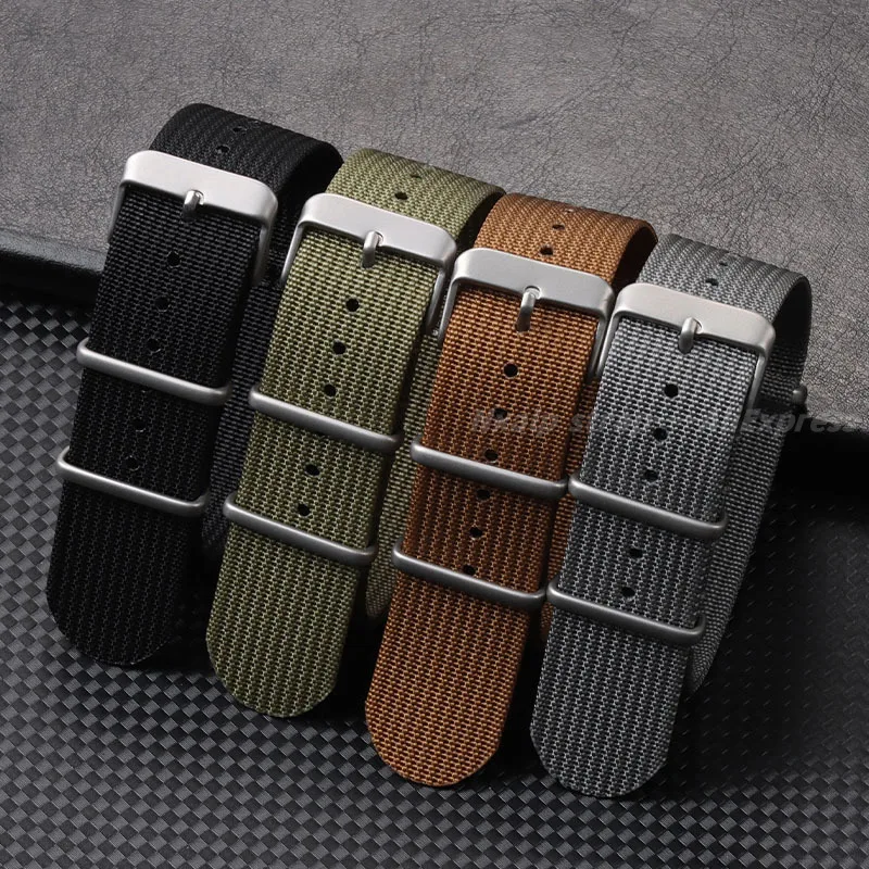Nato Strap Nylon - Geribbelde Nylon Horlogeband 18mm 20mm 22mm