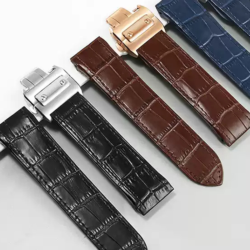 Cartier Watch Santos - Echt leer Hoge kwaliteit horlogeband voor