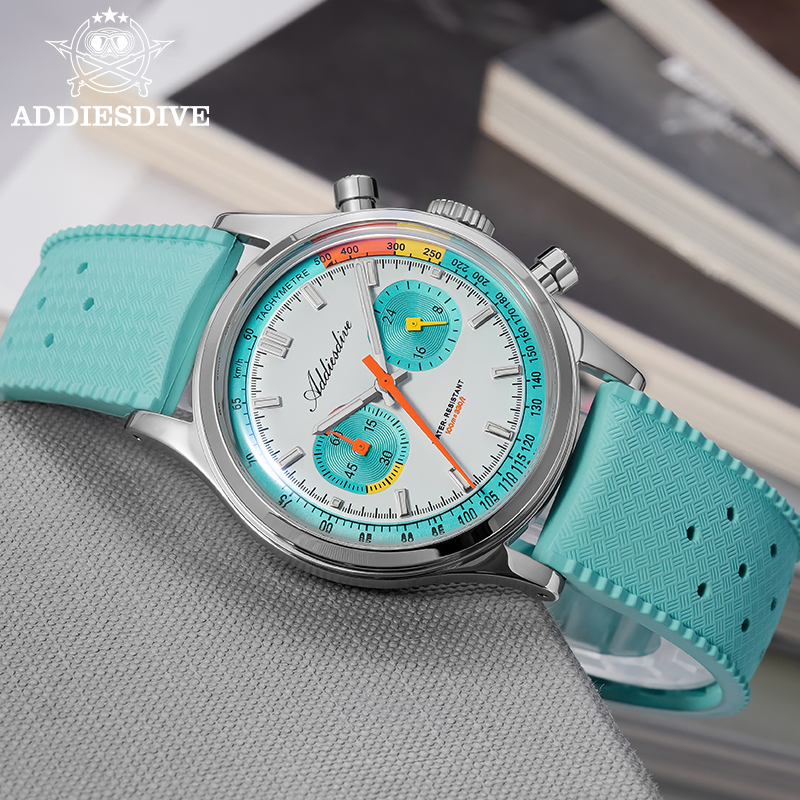 Rubber Strap Diver - ADDIESDIVE NIEUWE Multifunctionele Chronograaf Horloge Koepelvormig