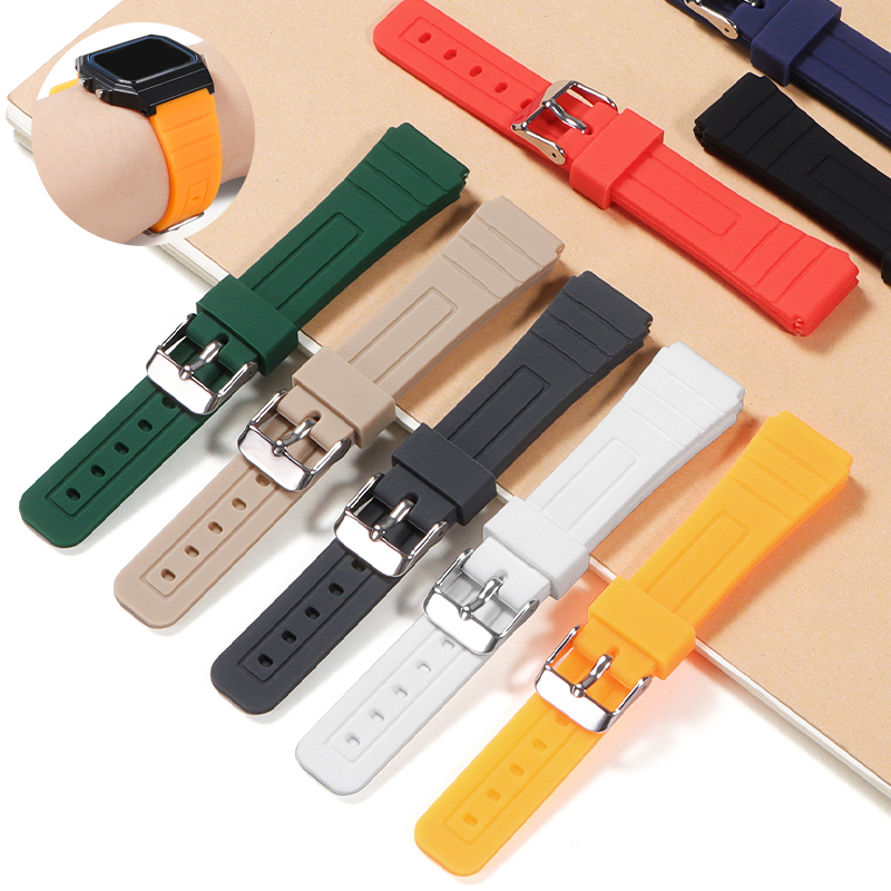 Nato Strap Nylon - Siliconen band 18 mm voor Casio