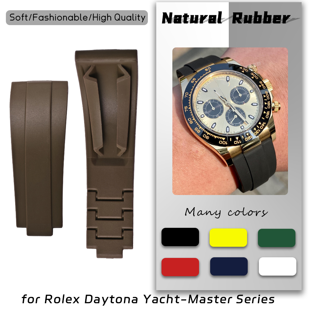 Rolex Watch Daytona - 20mm 21mm Kwaliteit Natuurlijke Rubber Horlogeband