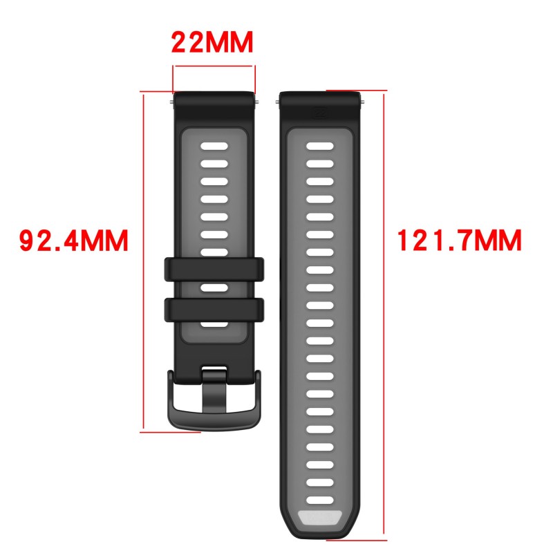 22 mm bicolor band voor Garmin - Silicone Watch Band 22Mm recensie en prijs