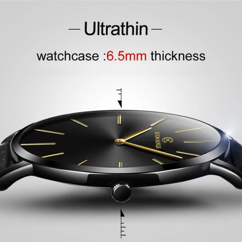 Mode ultradun heren quartzhorl - Leather Watch Band Men recensie en prijs