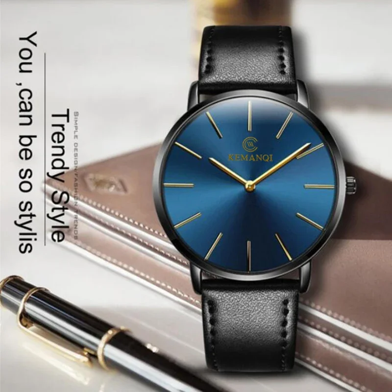 Mode ultradun heren quartzhorl - Leather Watch Band Men recensie en prijs
