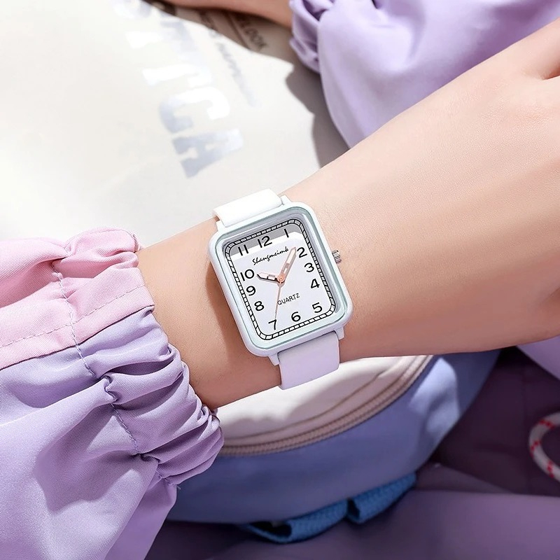 Mode rechthoek wijzerplaat dam - Silicone Band Women recensie en prijs