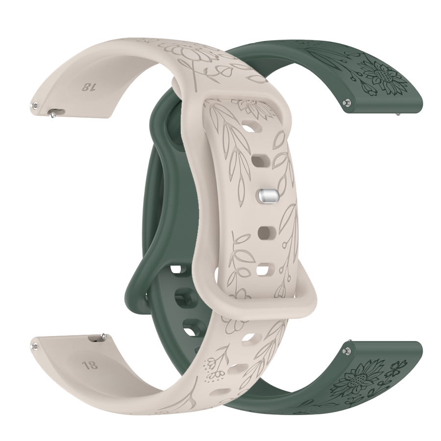 20 22mm 3D Bloemen Siliconen B - Silicone Watch Band 22Mm recensie en prijs
