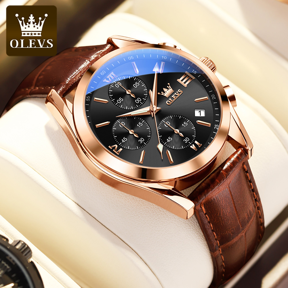 OLEVS 2872 Chronograaf Quartz  - Leather Watch Band Men recensie en prijs
