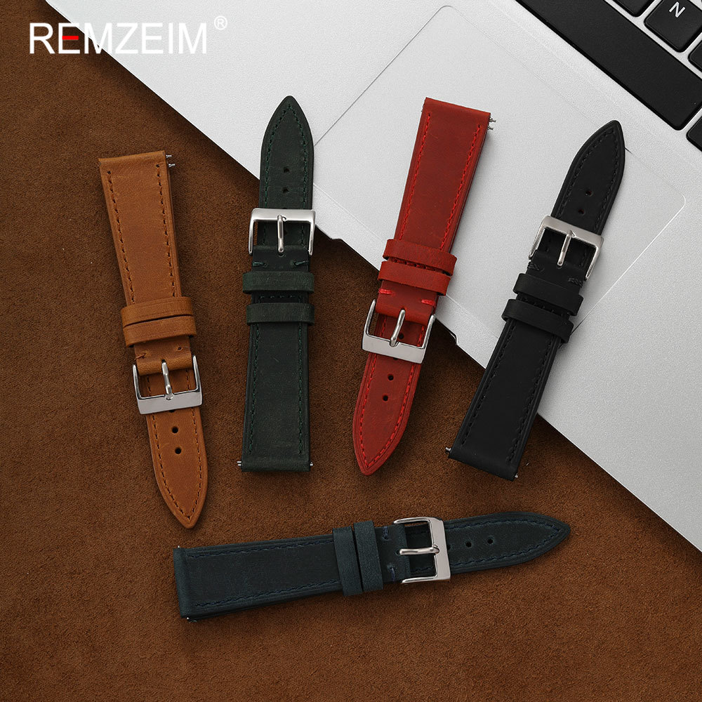 Vintage Crazy Horse lederen ho - Leather Strap Quick Release recensie en prijs