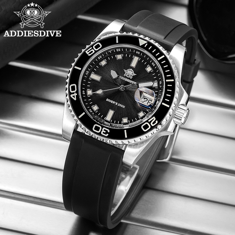 ADDIESDIVE 2115 Quartz Duikhor - Rubber Strap Diver recensie en prijs