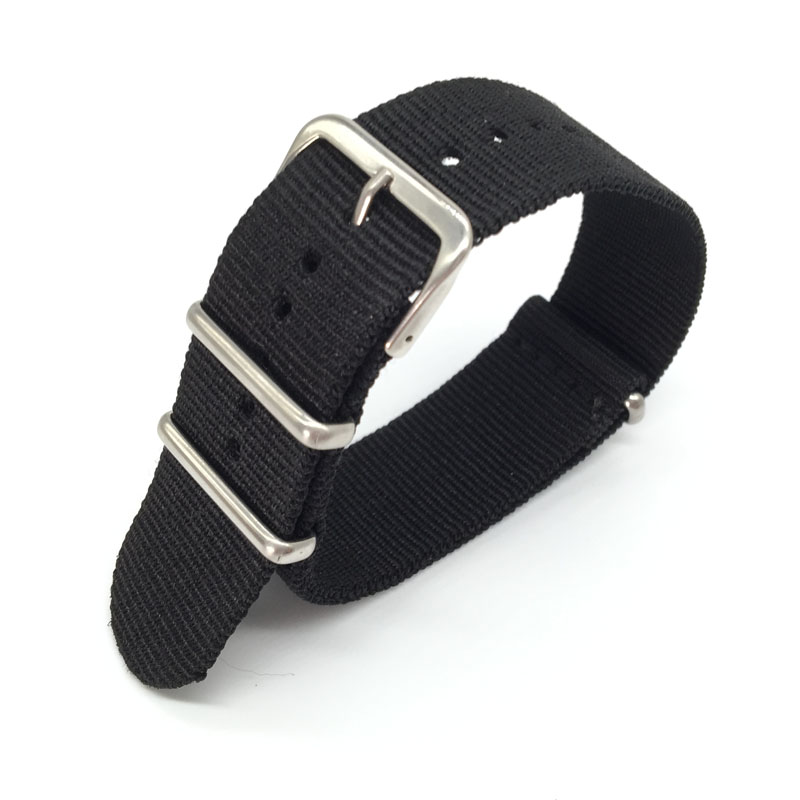 Zwarte nylon band voor 16 mm 1 - Nato Strap Nylon recensie en prijs