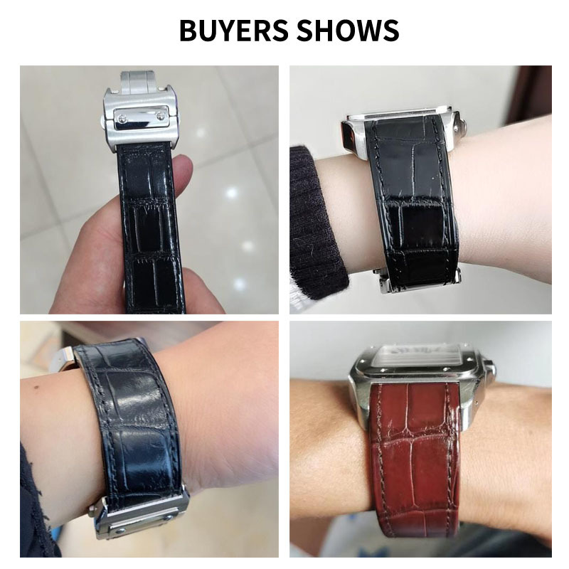 Koeienhuid horlogeband voor Ca - Cartier Watch Santos recensie en prijs