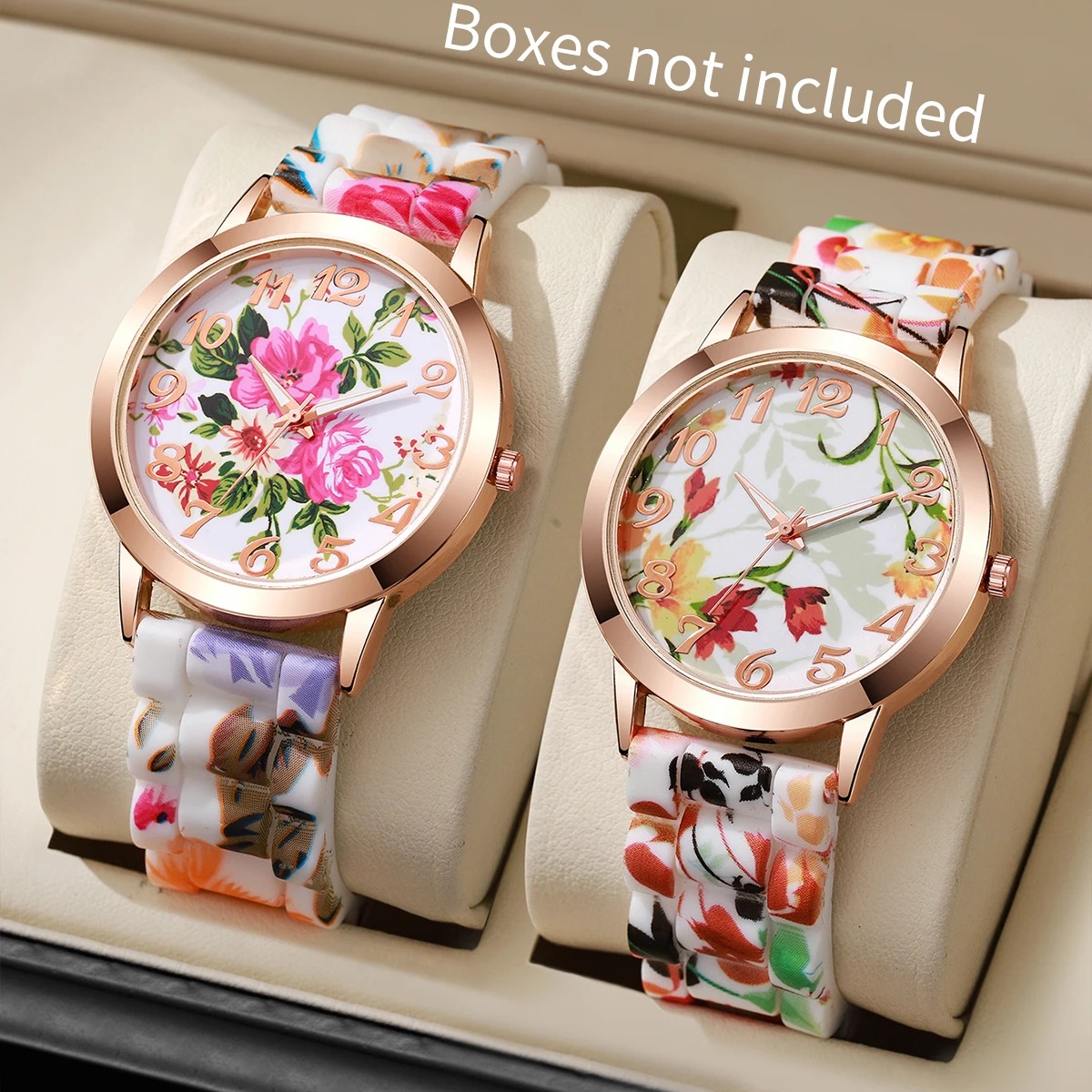 2 STKS Mode Bloem Gedrukt Vrou - Silicone Band Women recensie en prijs